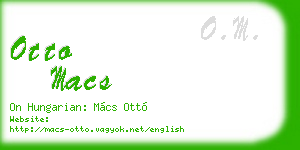 otto macs business card