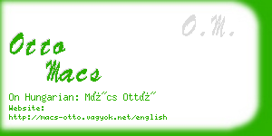 otto macs business card